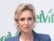 Jane Lynch hands out breakfast bars... Jane Lynch hands out breakfast bars...