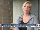 Nurse texts woman after getting number from file