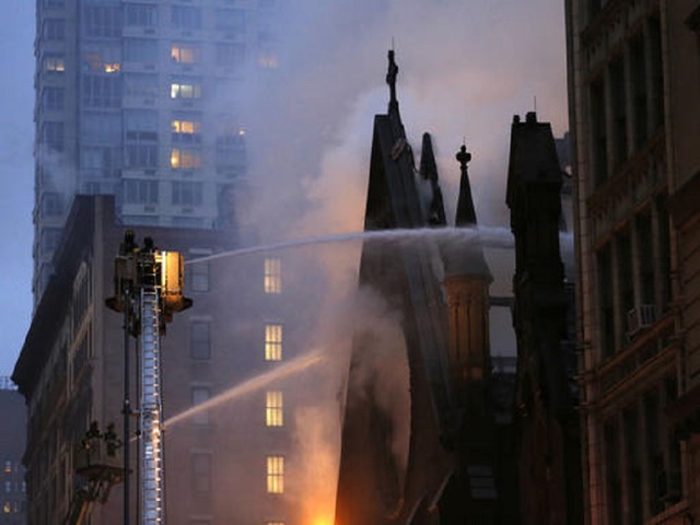 New York City church heavily damaged by fire