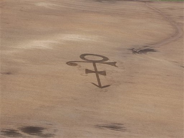 N.D. man plows Prince's symbol in farm field