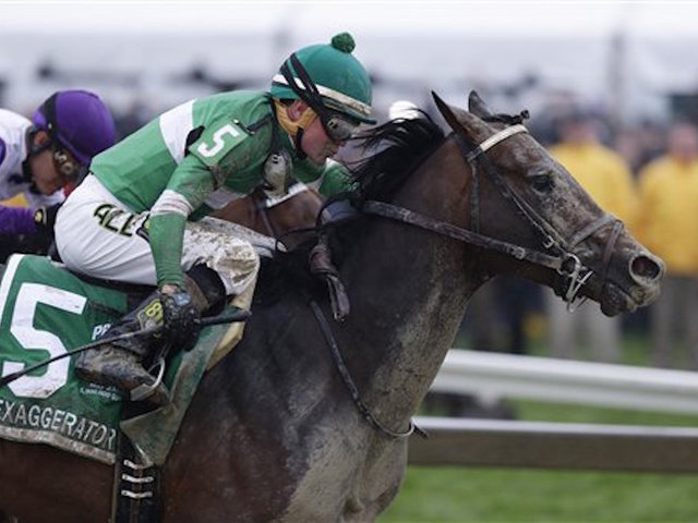 Exaggerator knocks off Nyquist in Preakness