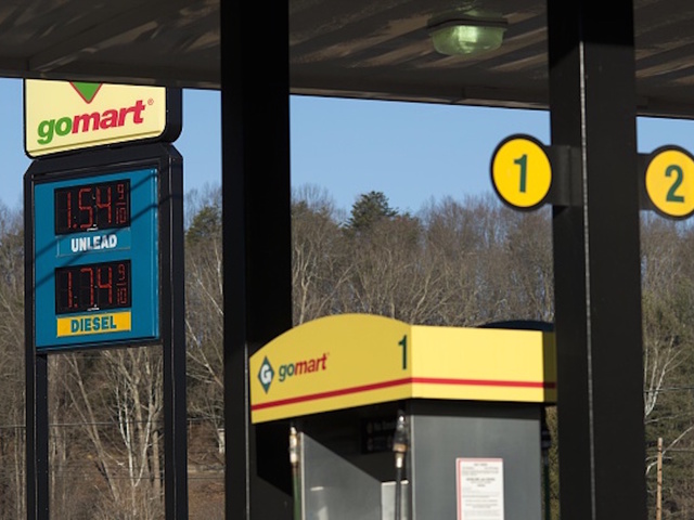 Gas prices up by half a cent to $2.17 a gallon