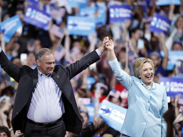 Clinton says running mate Kaine gets things done