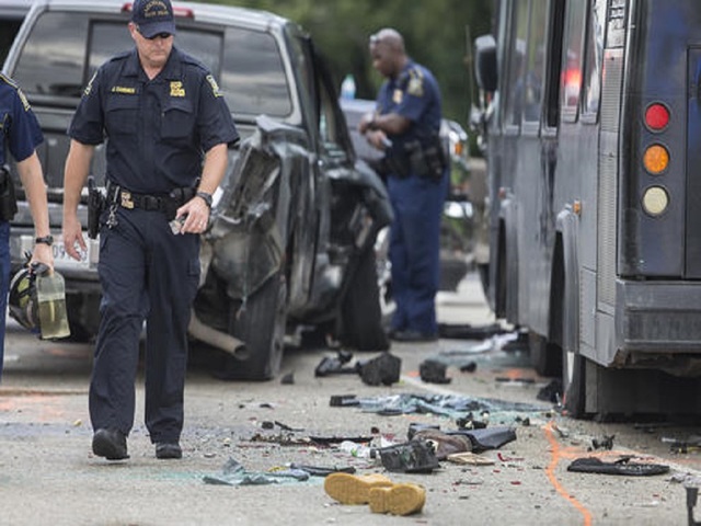 Bus full of construction workers hits fire truck in Louisiana