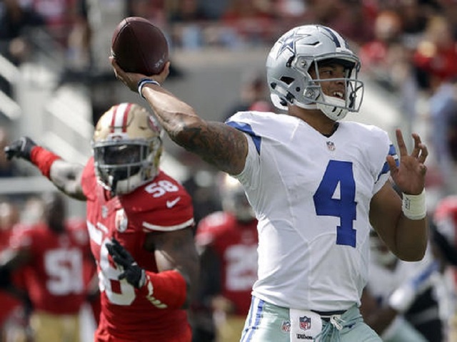 Rookies Elliott, Prescott lead Cowboys past 49ers 24-17