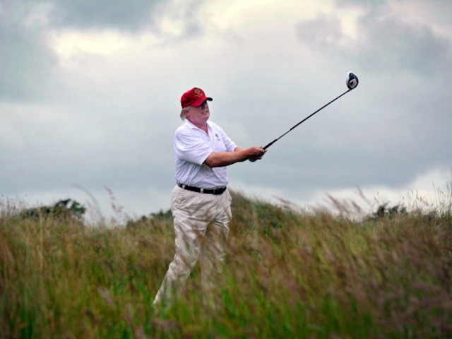 Trump, who scorned Obama's golf habits, outpacing him in rounds