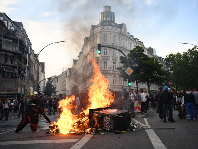 Protesters flood streets of Hamburg as G20 wraps up