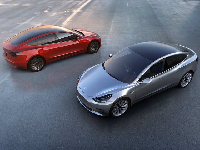 Want Tesla's new Model 3 in red? That'll cost $1,000 extra